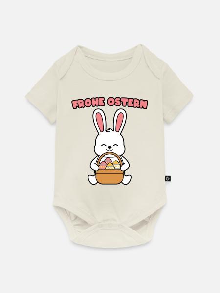 Frohe Ostern - Baby Premium Kurzarmbody - Naturweiß