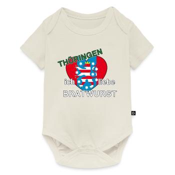 Thüringen - ich liebe Bratwurst - Baby Premium Kurzarmbody - Naturweiß - Vorne
