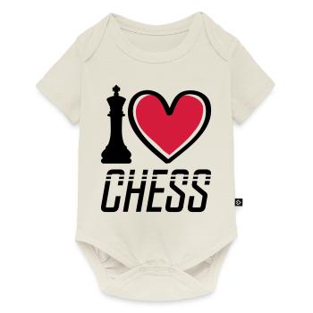 i love chess - Baby Premium short-sleeve bodysuit - off white - Front