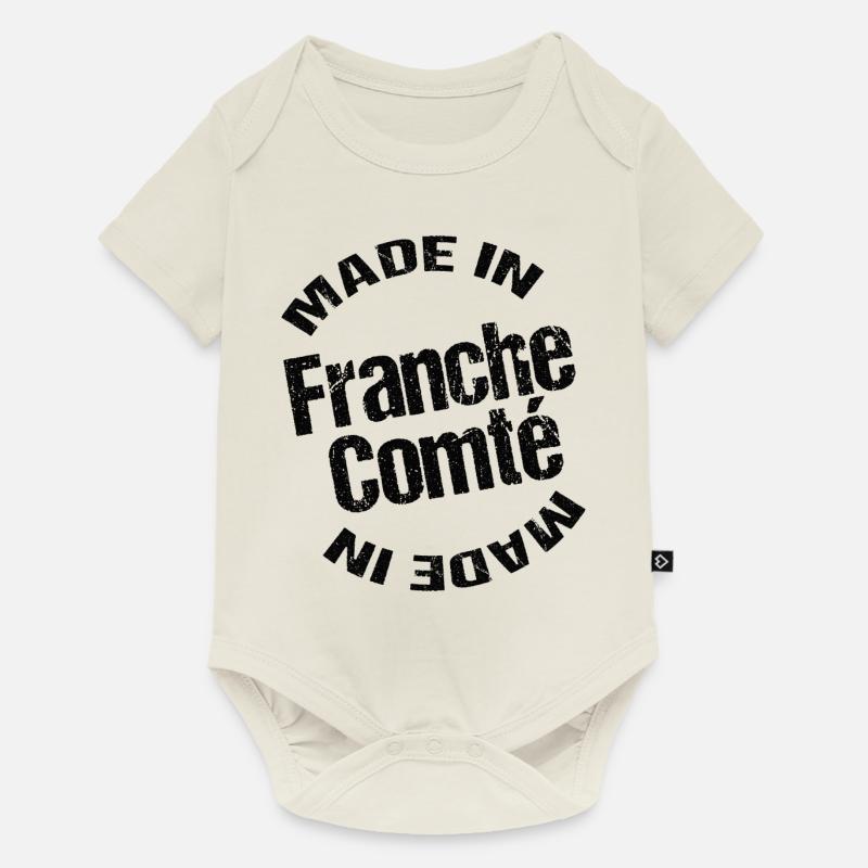 Made in Franche Comté - Body à manches courtes Premium Bébé - blanc cassé
