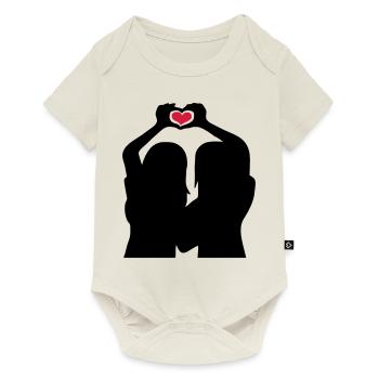 Handherz Silhouette Girlfriends - Baby Premium short-sleeve bodysuit - off white - Front