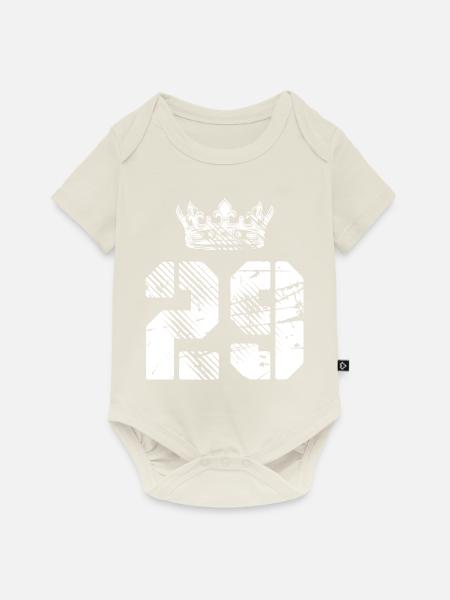 29 Zahl Krone - Baby Premium Kurzarmbody - Naturweiß