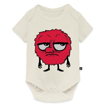Monster Eyes Roll Cartoon - Baby Premium short-sleeve bodysuit - off white - Front