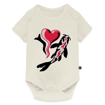 J’adore le poisson Koi - Body à manches courtes Premium Bébé - blanc cassé - Devant