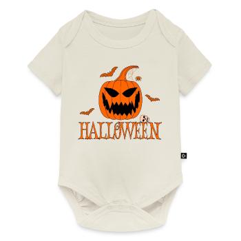 Halloween Orange - Baby Premium Kurzarmbody - Naturweiß - Vorne