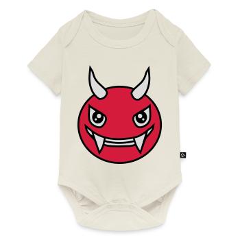 Design Face Evil Devil - Baby Premium short-sleeve bodysuit - off white - Front
