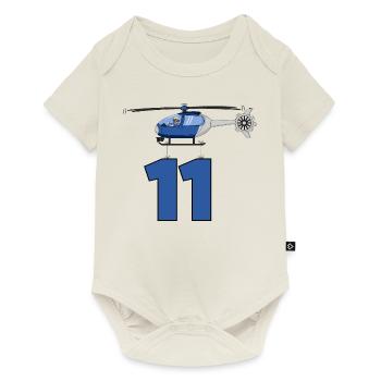 Helicopter 11th birthday - Baby Premium short-sleeve bodysuit - off white - Front