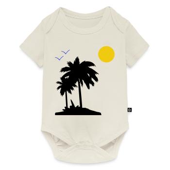 Palm trees - Baby Premium short-sleeve bodysuit - off white - Front