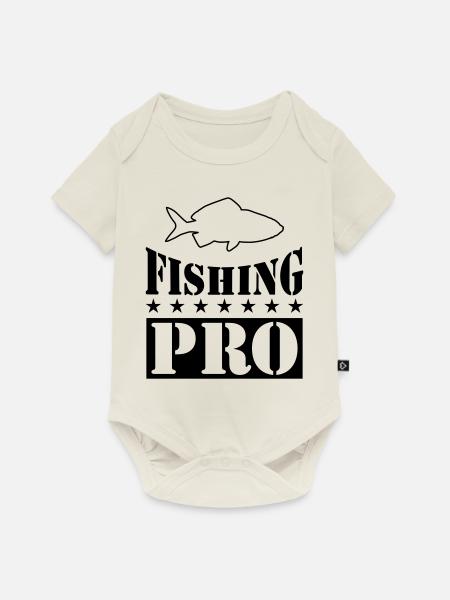 fishing pro - Baby Premium Kurzarmbody - Naturweiß