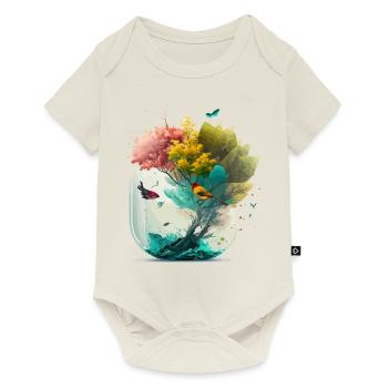 The miniature forest - Baby Premium short-sleeve bodysuit - off white - Front