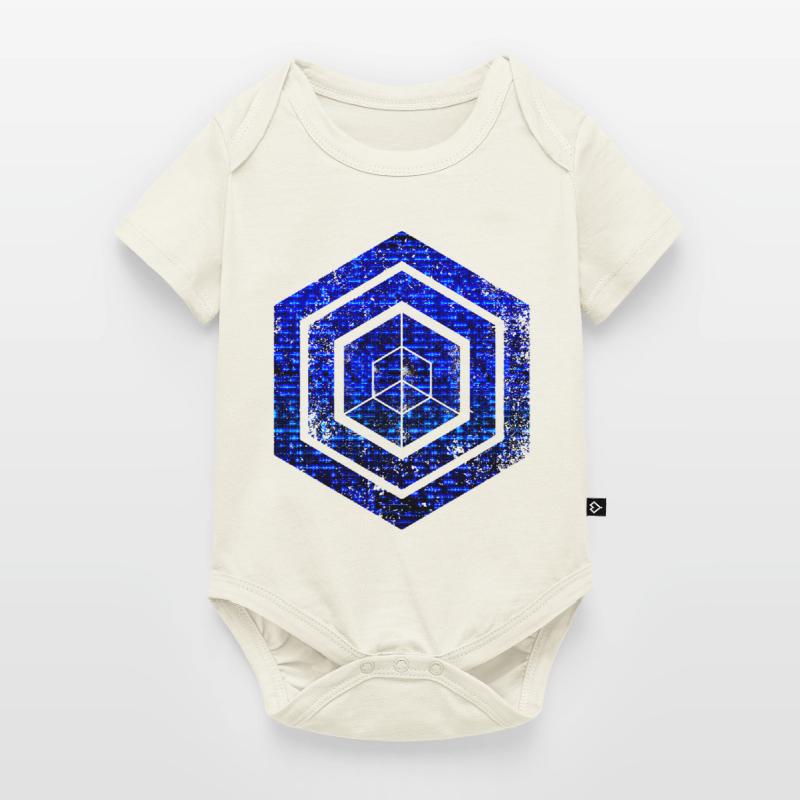 Codage géométrique du programmeur de programmation hexagonale Body à manches courtes Premium Bébé