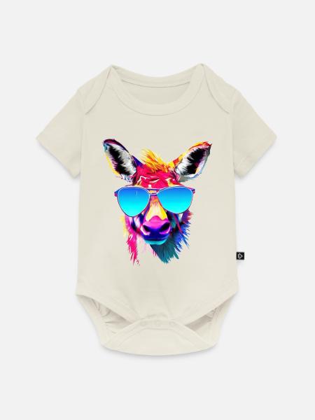 Animal cool - Baby Premium Kurzarmbody - Naturweiß