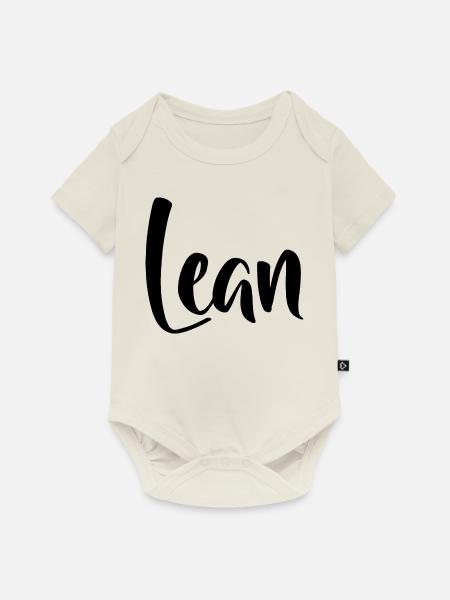 Name - Lean - Baby Premium Kurzarmbody - Naturweiß
