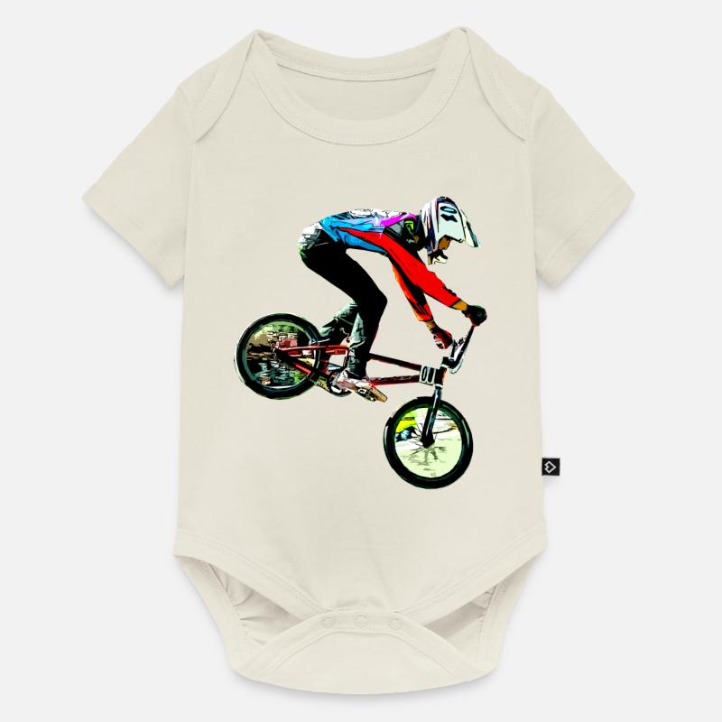 bmx race racing - Body à manches courtes Premium Bébé - blanc cassé