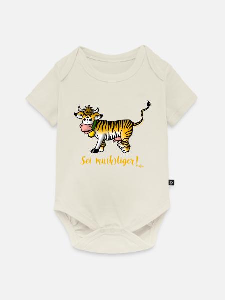 mutig - Baby Premium Kurzarmbody - Naturweiß