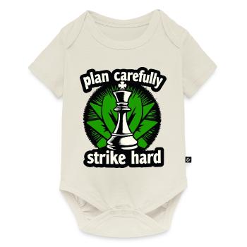 Schach plan carefully strike hard - Baby Premium short-sleeve bodysuit - off white - Front