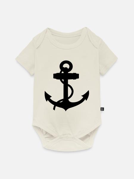 boat anchor - Baby Premium Kurzarmbody - Naturweiß