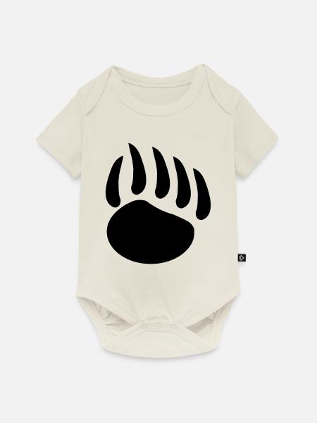 baerentatze - Baby Premium Kurzarmbody - Naturweiß