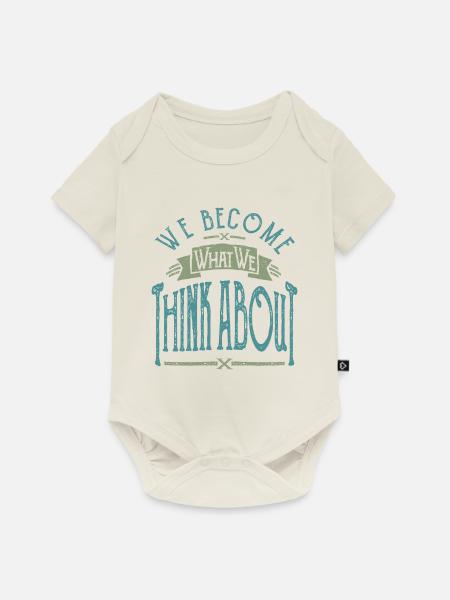 Think about - Baby Premium Kurzarmbody - Naturweiß
