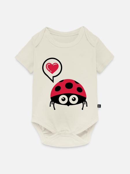 Marienkäfer (ladybug) 02.2 - Baby Premium Kurzarmbody - Naturweiß