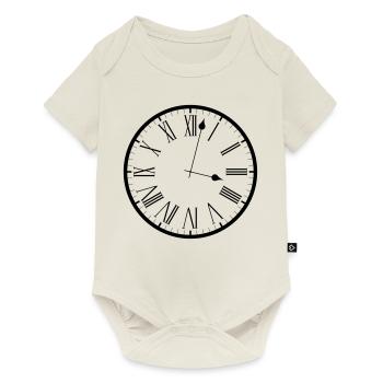 Clock analog clock - Baby Premium short-sleeve bodysuit - off white - Front