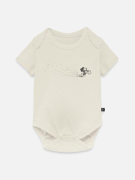 Radsport Mountainbike - Baby Premium Kurzarmbody - Naturweiß