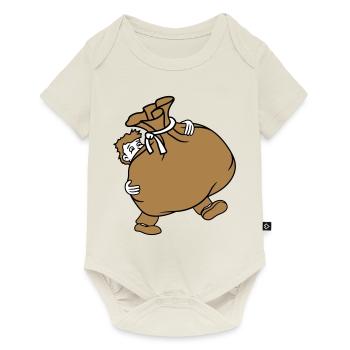 rubbish removal transport heavy carry bag b - Baby Premium short-sleeve bodysuit - off white - Front