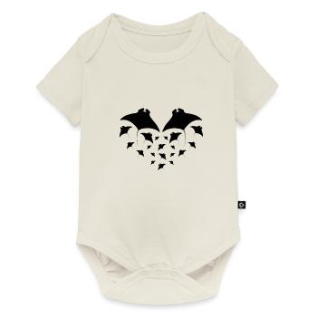 Manta Heart - Baby Premium short-sleeve bodysuit - off white - Front
