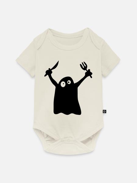 Hungry Ghost - Baby Premium Kurzarmbody - Naturweiß