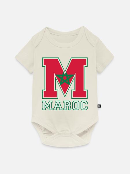 Athletisch Marokko - Baby Premium Kurzarmbody - Naturweiß