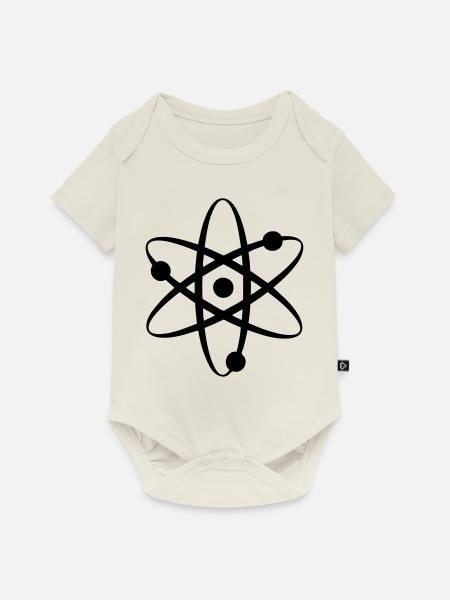 atome wissenschaft nerd - Baby Premium Kurzarmbody - Naturweiß