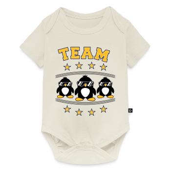 Les amis de l’équipe des pingouins - Body à manches courtes Premium Bébé - blanc cassé - Devant