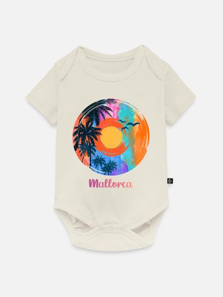 Ich liebe Mallorca - Baby Premium Kurzarmbody - Naturweiß