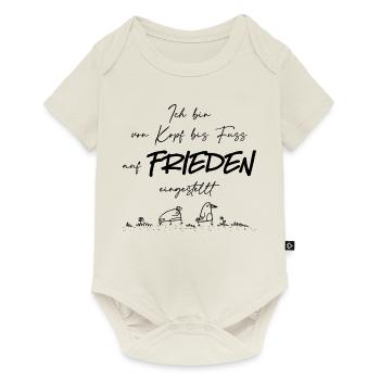 Von Kopf bis Fuss auf FRIEDEN eingestellt 1 - Baby Premium Kurzarmbody - Naturweiß - Vorne