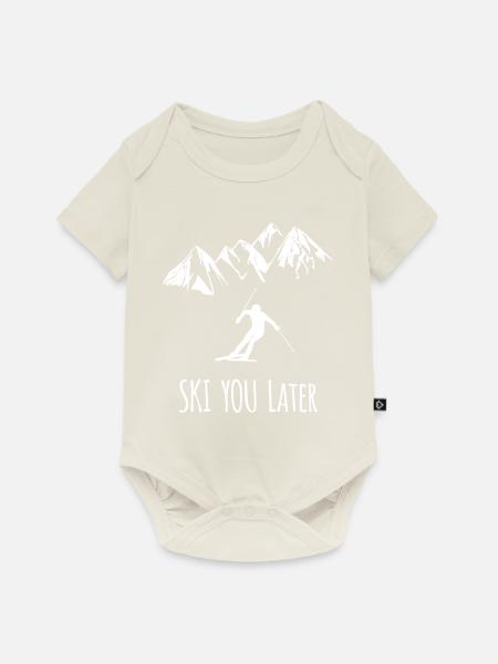 ski you later skifahrer - Baby Premium Kurzarmbody - Naturweiß