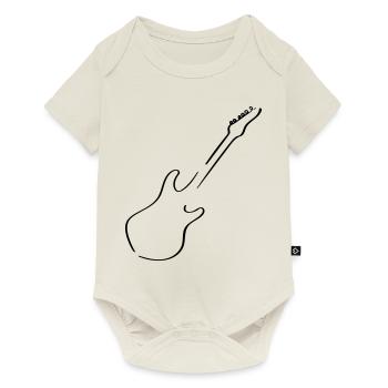 Guitare électrique Line Art - Minimaliste - Body à manches courtes Premium Bébé - blanc cassé - Devant