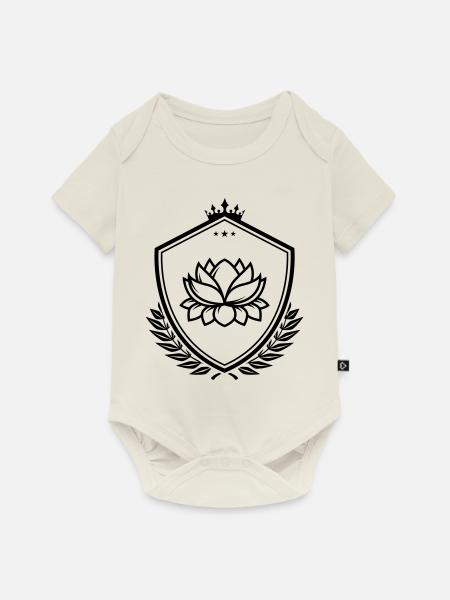 Wasserrose wappen - Baby Premium Kurzarmbody - Naturweiß