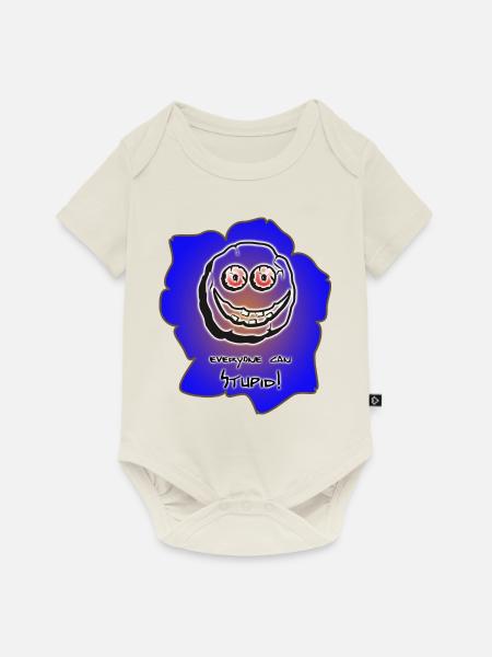 everyone can stupid - Baby Premium Kurzarmbody - Naturweiß