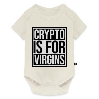 crypto is for virgins - Baby Premium short-sleeve bodysuit - off white - Front