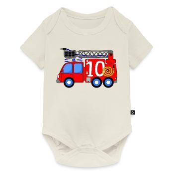 Fire engine 10 birthday children - Baby Premium short-sleeve bodysuit - off white - Front