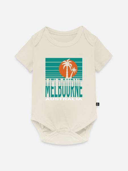 MELBOURNE - Baby Premium Kurzarmbody - Naturweiß