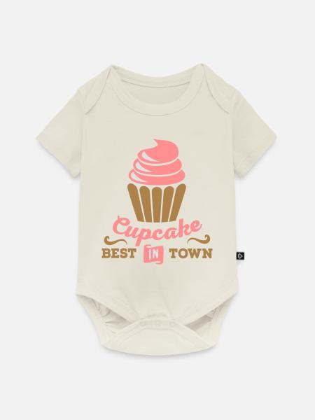Cupcake - Baby Premium Kurzarmbody - Naturweiß