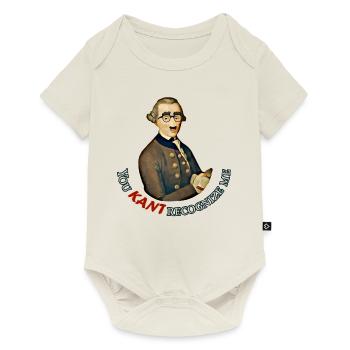 Drôle de philosophe : Je ne peux pas reconnaître Emmanuel Kant - Body à manches courtes Premium Bébé - blanc cassé - Devant