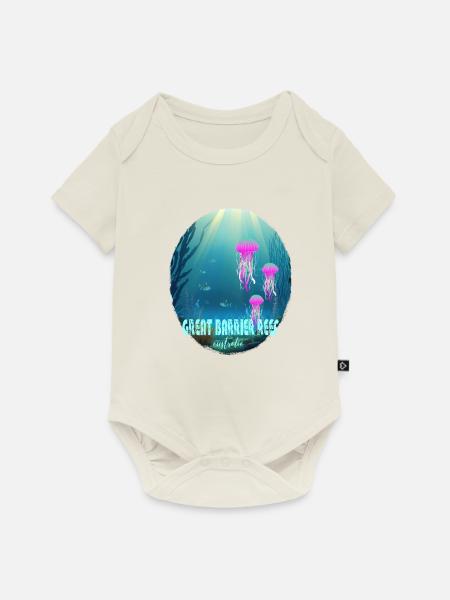 Great Barrier Reef australia - Baby Premium Kurzarmbody - Naturweiß