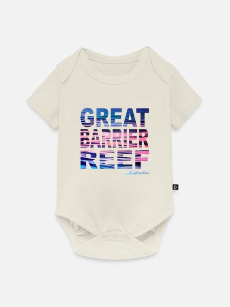 GREAT BARRIER REEF Australia - Baby Premium Kurzarmbody - Naturweiß