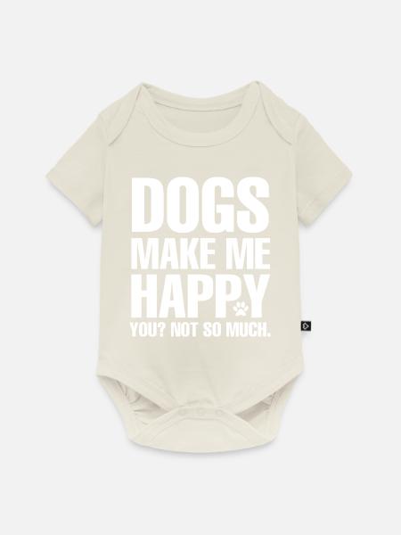 Hund Dog - Baby Premium Kurzarmbody - Naturweiß