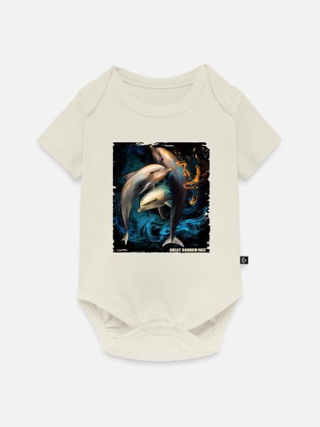 GREAT BARRIER REEF FLAG - Baby Premium Kurzarmbody - Naturweiß
