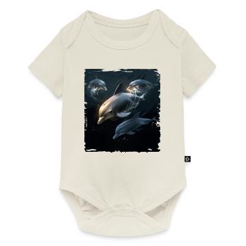 Dolphin watching - Baby Premium short-sleeve bodysuit - off white - Front