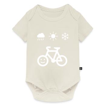 HappyBike - Cycling Weather - white - Baby Premium Kurzarmbody - Naturweiß - Vorne
