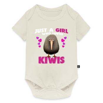 Just a Girl who Loves Kiwis - Baby Premium Kurzarmbody - Naturweiß - Vorne